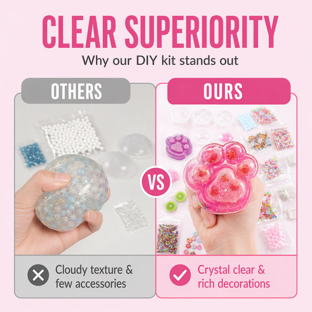🧸49% OFF NOW ! 😼 DIY Fried Ice Squishy Toy Kit with Cat Claw Design for Kids