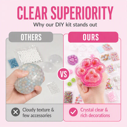 🧸49% OFF NOW ! 😼 DIY Fried Ice Squishy Toy Kit with Cat Claw Design for Kids