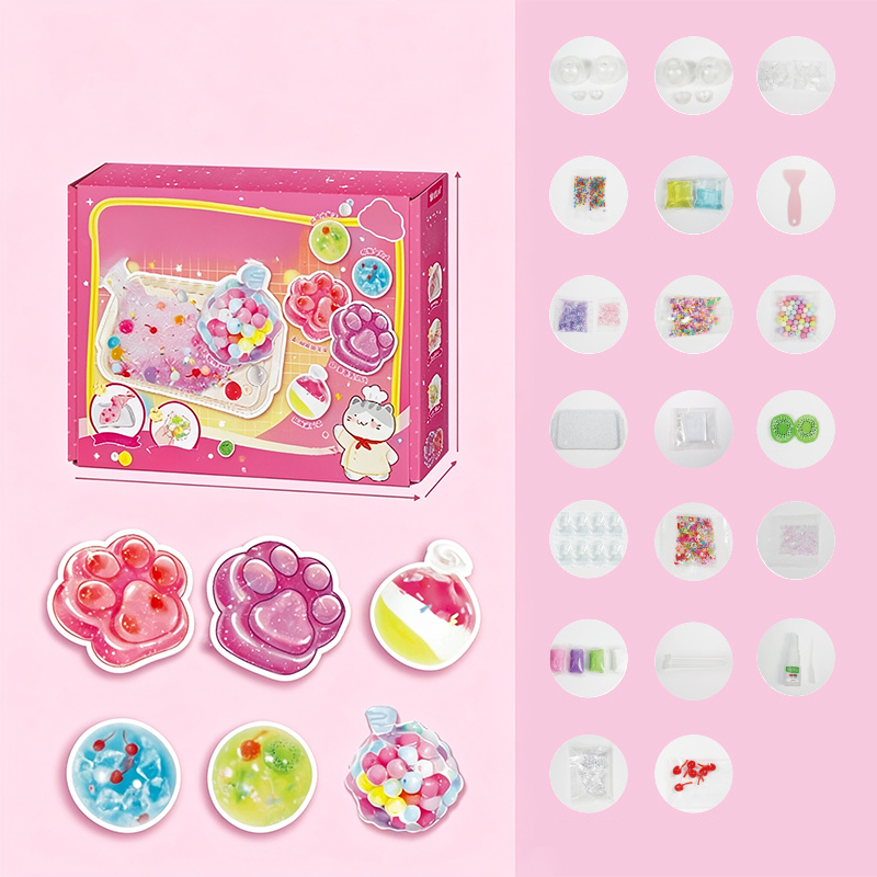 🧸49% OFF NOW ! 😼 DIY Fried Ice Squishy Toy Kit with Cat Claw Design for Kids