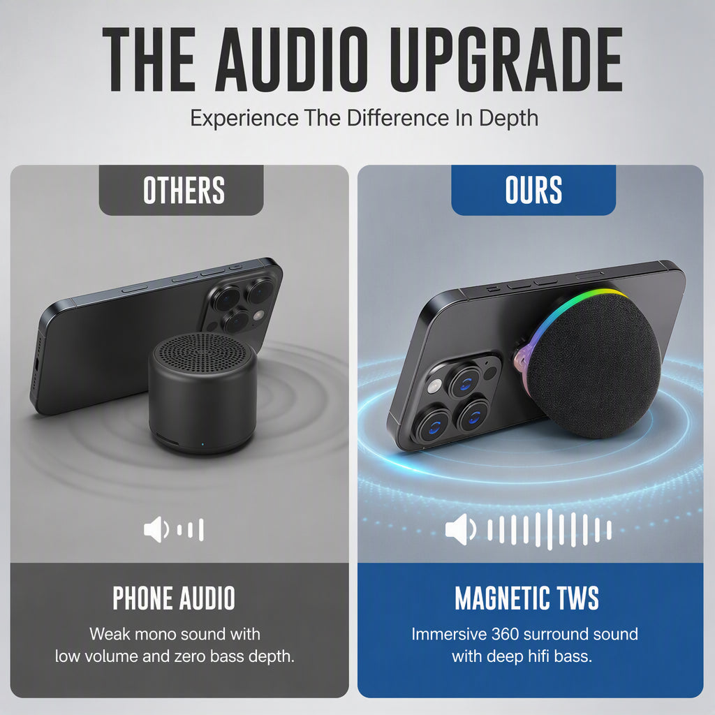 🎉 2026 Sale — Over 13,000 Sold! 🎵 Magnetic Mini Bluetooth Speaker – Snap It, Play It – 360° Sound, RGB Light, Weighs Less Than Your Phone 🧲