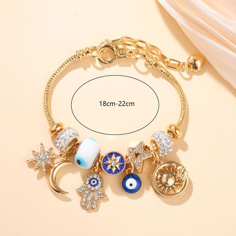 ⏳Limited-time 49% off⏰Celestial Sun Moon Charm Bracelet💫☄️