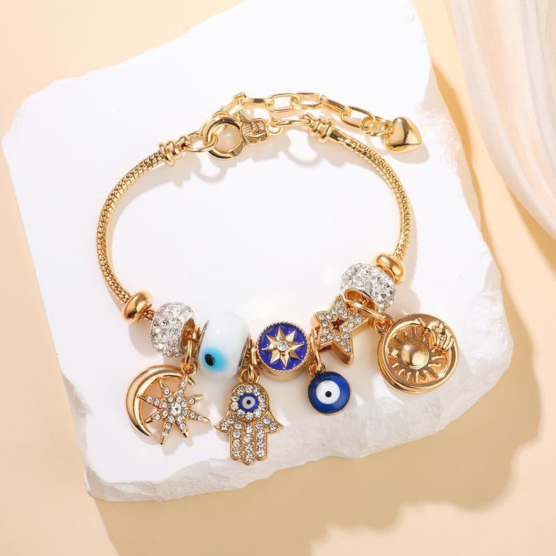 ⏳Limited-time 49% off⏰Celestial Sun Moon Charm Bracelet💫☄️