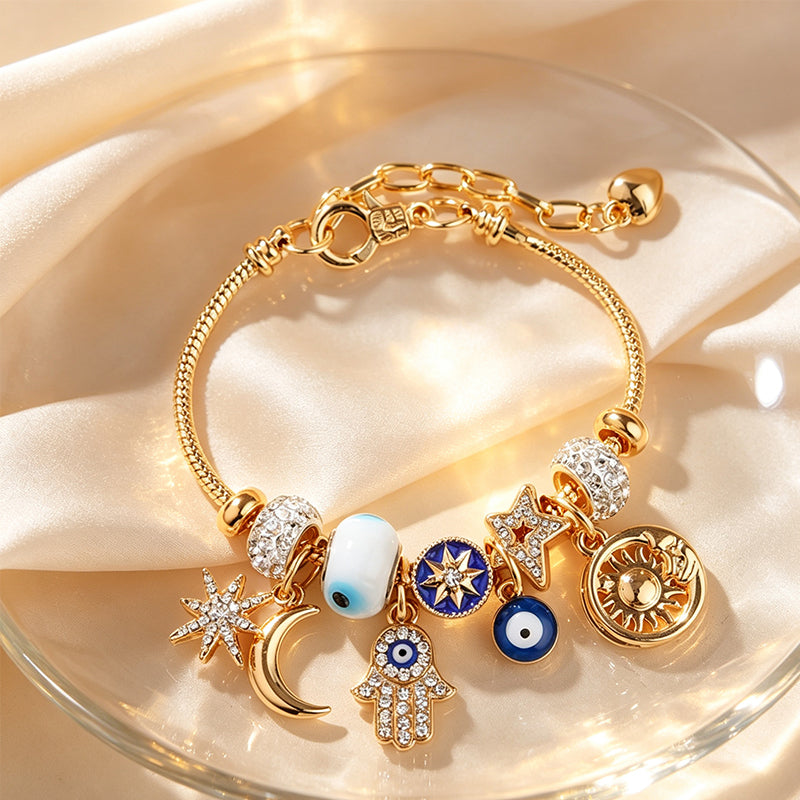 ⏳Limited-time 49% off⏰Celestial Sun Moon Charm Bracelet💫☄️