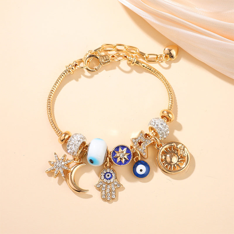 ⏳Limited-time 49% off⏰Celestial Sun Moon Charm Bracelet💫☄️