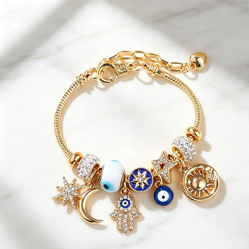 ⏳Limited-time 49% off⏰Celestial Sun Moon Charm Bracelet💫☄️