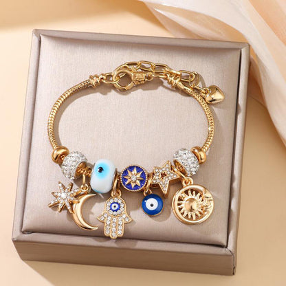 ⏳Limited-time 49% off⏰Celestial Sun Moon Charm Bracelet💫☄️
