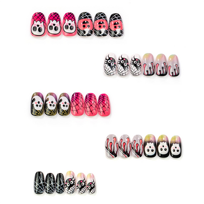 📢📢49% OFF !!⏰ 30PCS 🎃Halloween Press-On Nail Set