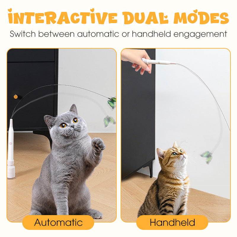 🎉 LIMITED TIME 49% OFF! 😻 Fun Interactive Suction Cup Cat Wand Toy – 360° Rotation, 2 Automatic Modes & Hands-Free Play ✨
