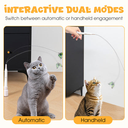 🎉 LIMITED TIME 49% OFF! 😻 Fun Interactive Suction Cup Cat Wand Toy – 360° Rotation, 2 Automatic Modes & Hands-Free Play ✨