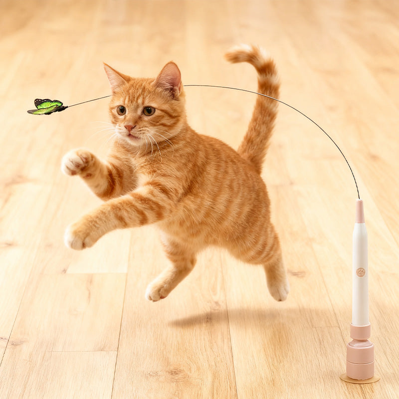 🎉 LIMITED TIME 49% OFF! 😻 Fun Interactive Suction Cup Cat Wand Toy – 360° Rotation, 2 Automatic Modes & Hands-Free Play ✨