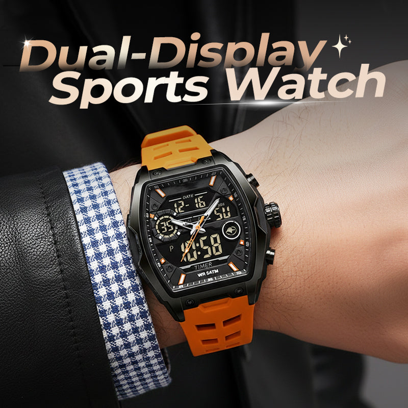 ⏳🔥LIMITED-TIME 49% OFF! ⏰Men's Dual Display Sports Watch with Luminous Dial
