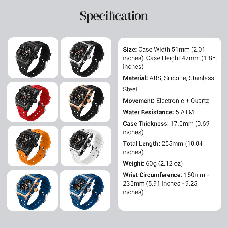 ⏳🔥LIMITED-TIME 49% OFF! ⏰Men's Dual Display Sports Watch with Luminous Dial
