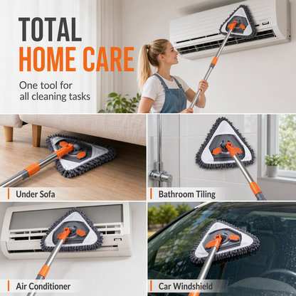 🧹 49% OFF NOW! 🎁 Triangular Cleaning Mop with Extendable Pole – 360° swivel, washable pads & lightweight – Cleans floors, walls & corners with ease ✨