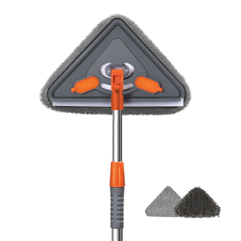🧹 49% OFF NOW! 🎁 Triangular Cleaning Mop with Extendable Pole – 360° swivel, washable pads & lightweight – Cleans floors, walls & corners with ease ✨