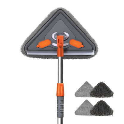 🧹 49% OFF NOW! 🎁 Triangular Cleaning Mop with Extendable Pole – 360° swivel, washable pads & lightweight – Cleans floors, walls & corners with ease ✨