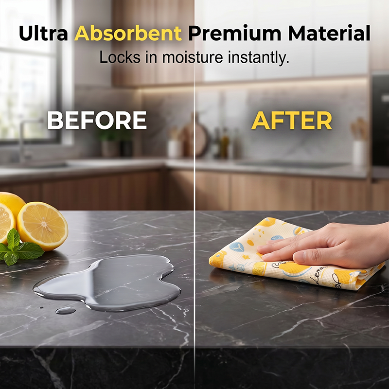 🧻 Tear, Wipe & Reuse – Printed Microfiber Cleaning Cloths That Soak Up Grease Fast. 49% Off. UK Stock