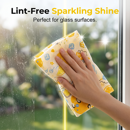 🧻 Tear, Wipe & Reuse – Printed Microfiber Cleaning Cloths That Soak Up Grease Fast. 49% Off. UK Stock