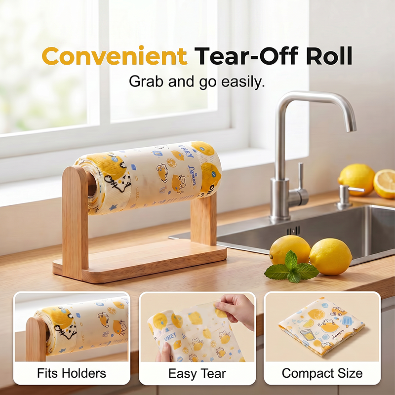 🧻 Tear, Wipe & Reuse – Printed Microfiber Cleaning Cloths That Soak Up Grease Fast. 49% Off. UK Stock