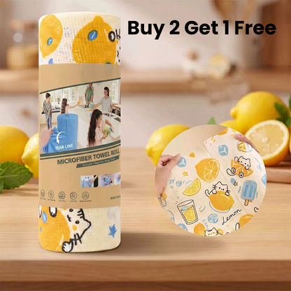 🧻 Tear, Wipe & Reuse – Printed Microfiber Cleaning Cloths That Soak Up Grease Fast. 49% Off. UK Stock