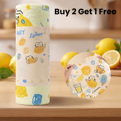 🧻 Tear, Wipe & Reuse – Printed Microfiber Cleaning Cloths That Soak Up Grease Fast. 49% Off. UK Stock