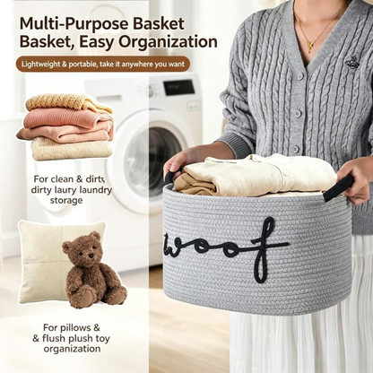 🧺 49% OFF NOW! 🐾 Hand-Woven Pet Toy Storage Basket – Natural material, durable & stylish – Keeps toys tidy & easily accessible 🧸