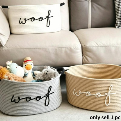 🧺 49% OFF NOW! 🐾 Hand-Woven Pet Toy Storage Basket – Natural material, durable & stylish – Keeps toys tidy & easily accessible 🧸