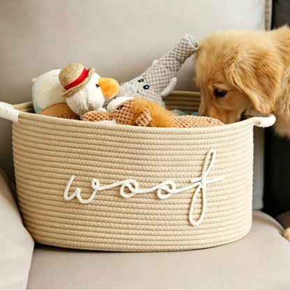 🧺 49% OFF NOW! 🐾 Hand-Woven Pet Toy Storage Basket – Natural material, durable & stylish – Keeps toys tidy & easily accessible 🧸