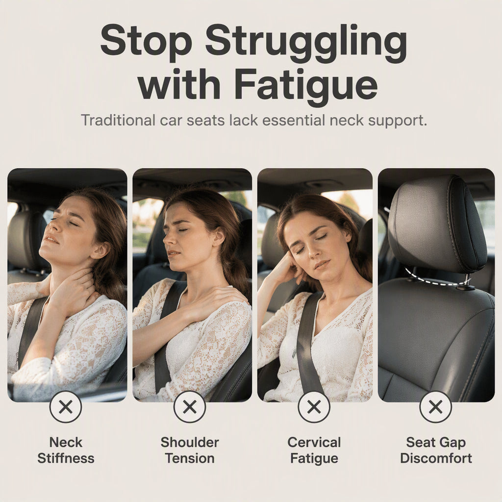 📢📢49% OFF !! ⏰ Say Goodbye to Neck Fatigue – 3D Ergonomic Car Headrest Support Cushion