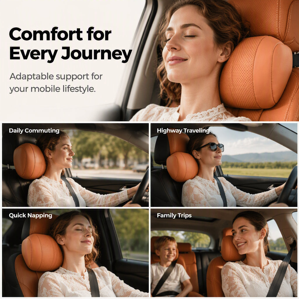 📢📢49% OFF !! ⏰ Say Goodbye to Neck Fatigue – 3D Ergonomic Car Headrest Support Cushion
