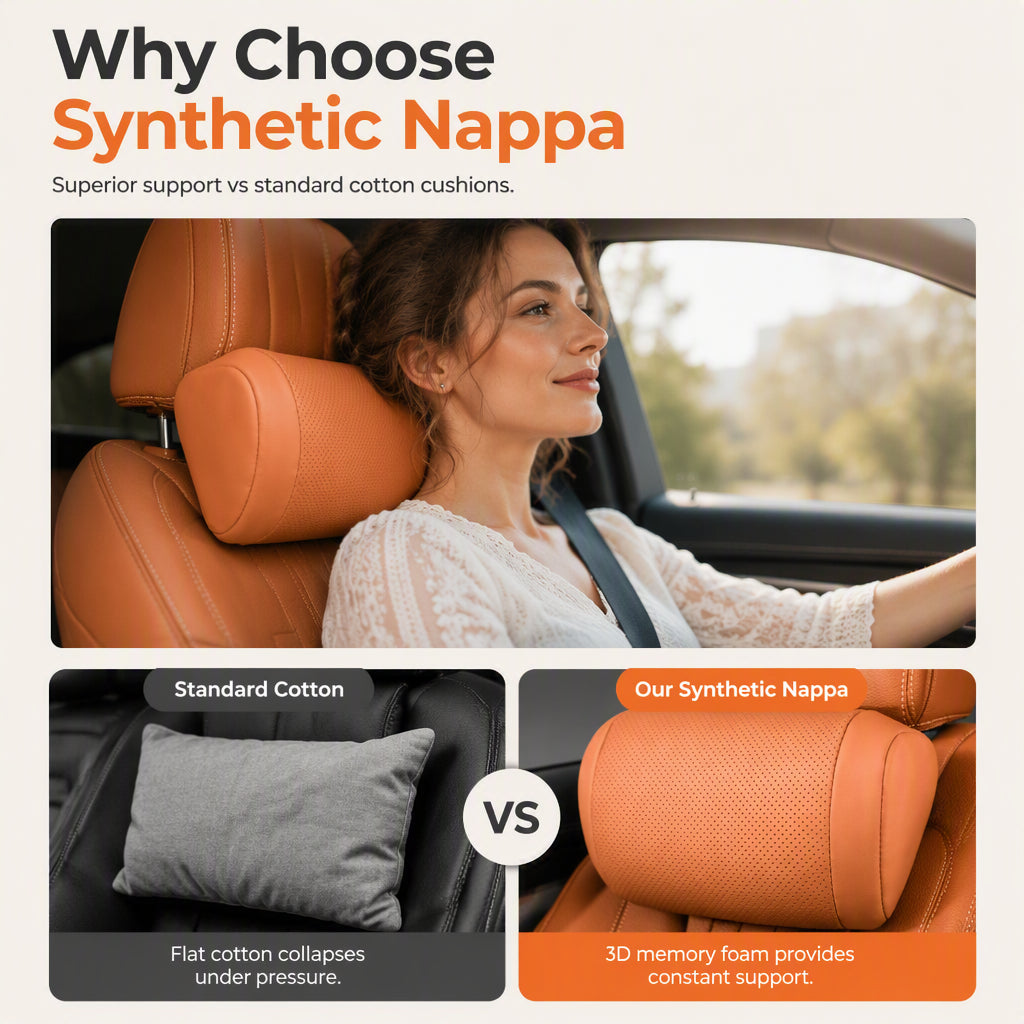 📢📢49% OFF !! ⏰ Say Goodbye to Neck Fatigue – 3D Ergonomic Car Headrest Support Cushion