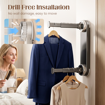 📢📢49% OFF !! ⏰Foldable Telescopic Suction-Cup Hanger Rack