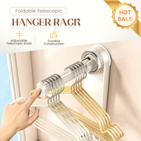 📢📢49% OFF !! ⏰Foldable Telescopic Suction-Cup Hanger Rack