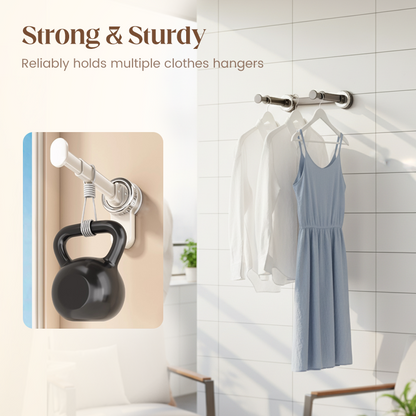 📢📢49% OFF !! ⏰Foldable Telescopic Suction-Cup Hanger Rack
