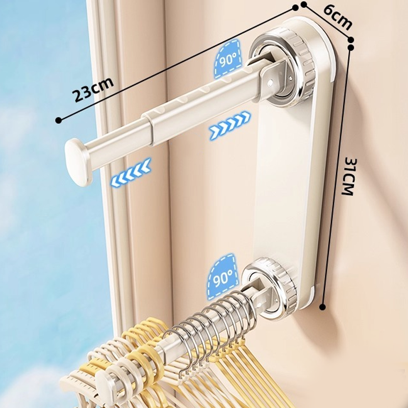 📢📢49% OFF !! ⏰Foldable Telescopic Suction-Cup Hanger Rack