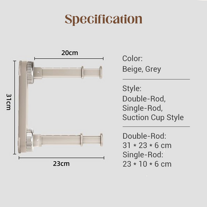 📢📢49% OFF !! ⏰Foldable Telescopic Suction-Cup Hanger Rack