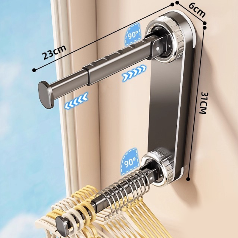 📢📢49% OFF !! ⏰Foldable Telescopic Suction-Cup Hanger Rack