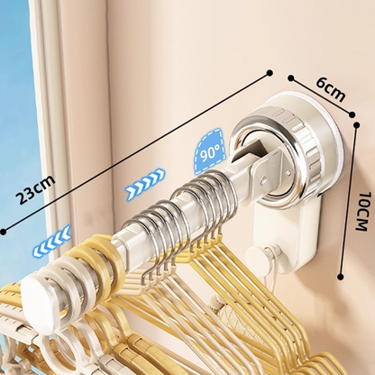 📢📢49% OFF !! ⏰Foldable Telescopic Suction-Cup Hanger Rack