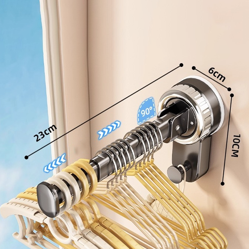 📢📢49% OFF !! ⏰Foldable Telescopic Suction-Cup Hanger Rack