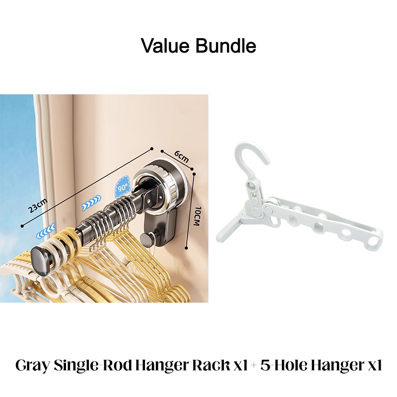 📢📢49% OFF !! ⏰Foldable Telescopic Suction-Cup Hanger Rack
