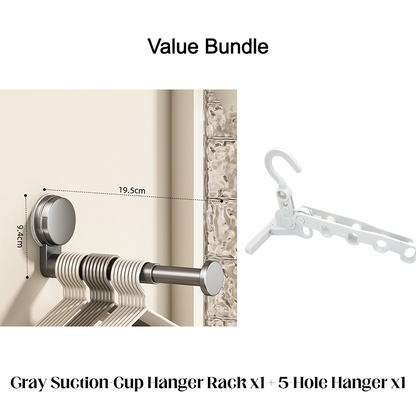 📢📢49% OFF !! ⏰Foldable Telescopic Suction-Cup Hanger Rack