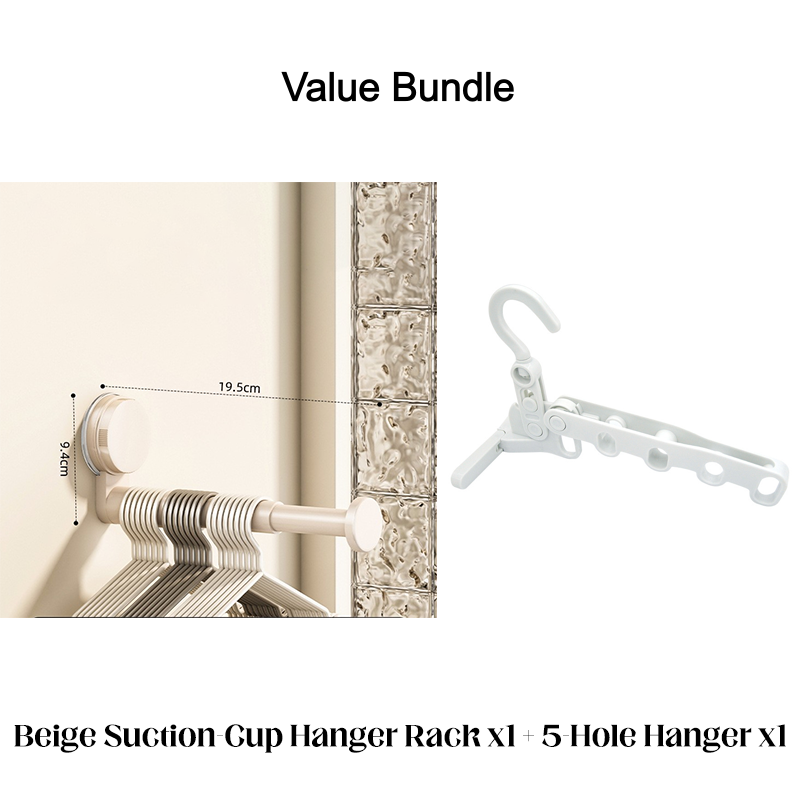📢📢49% OFF !! ⏰Foldable Telescopic Suction-Cup Hanger Rack
