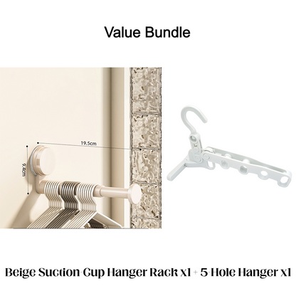 📢📢49% OFF !! ⏰Foldable Telescopic Suction-Cup Hanger Rack