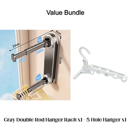 📢📢49% OFF !! ⏰Foldable Telescopic Suction-Cup Hanger Rack
