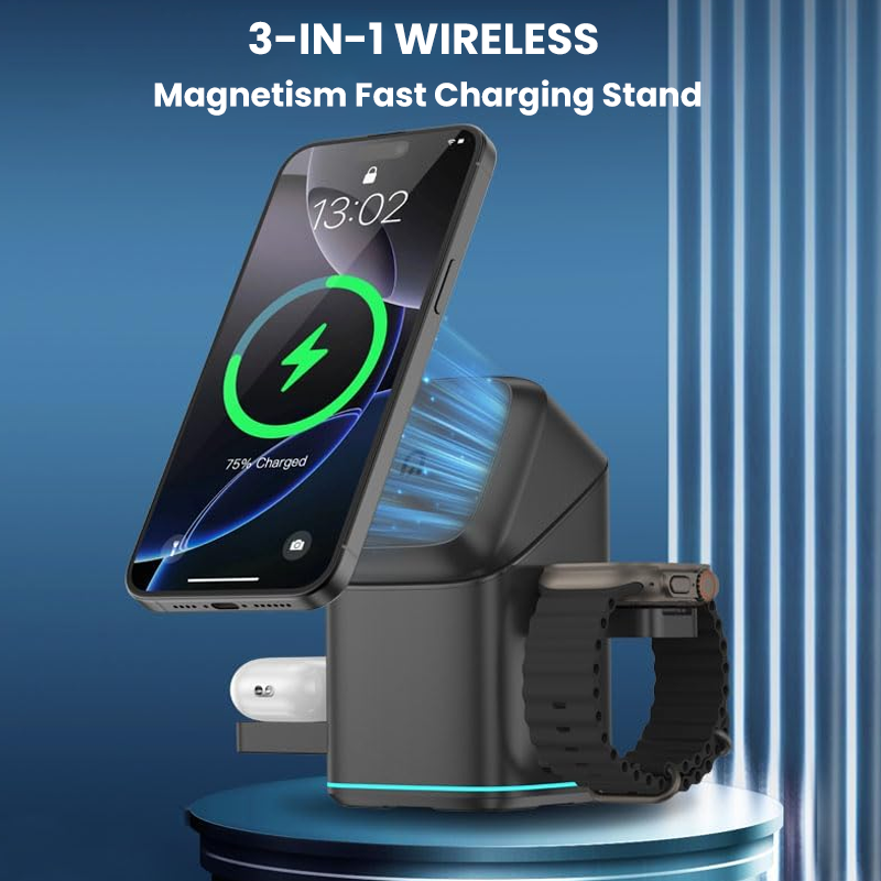 🏆LAST DAY 49% OFF📱3-in-1 Wireless Magnetism Fast Charging Stand