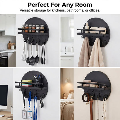 🏠 49% OFF NOW! 🔑 Wall Mount Key Holder with Shelf & Hooks – Space-saving, sturdy & easy install – Organize keys & mail at your entryway ✨
