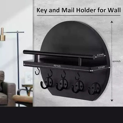 🏠 49% OFF NOW! 🔑 Wall Mount Key Holder with Shelf & Hooks – Space-saving, sturdy & easy install – Organize keys & mail at your entryway ✨
