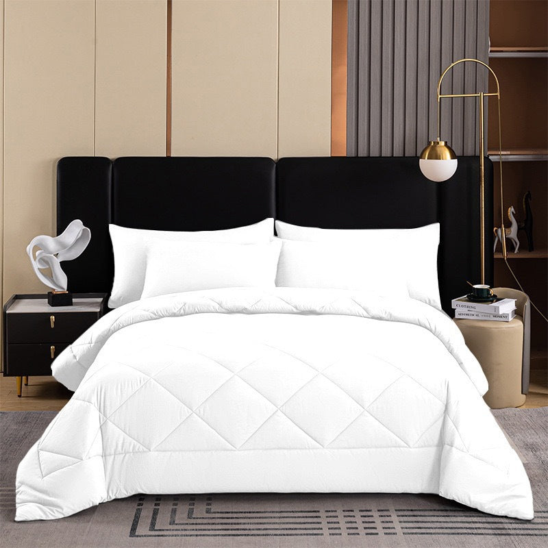 🛏️49% OFF NOW! 3-Piece Quilted Comforter Set with Shams – All Season Cloud Soft Bedding Set, Diamond Quilted Bed Comforter for Bedroom Guest Room