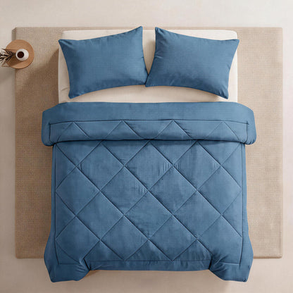 🛏️49% OFF NOW! 3-Piece Quilted Comforter Set with Shams – All Season Cloud Soft Bedding Set, Diamond Quilted Bed Comforter for Bedroom Guest Room