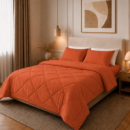 🛏️49% OFF NOW! 3-Piece Quilted Comforter Set with Shams – All Season Cloud Soft Bedding Set, Diamond Quilted Bed Comforter for Bedroom Guest Room