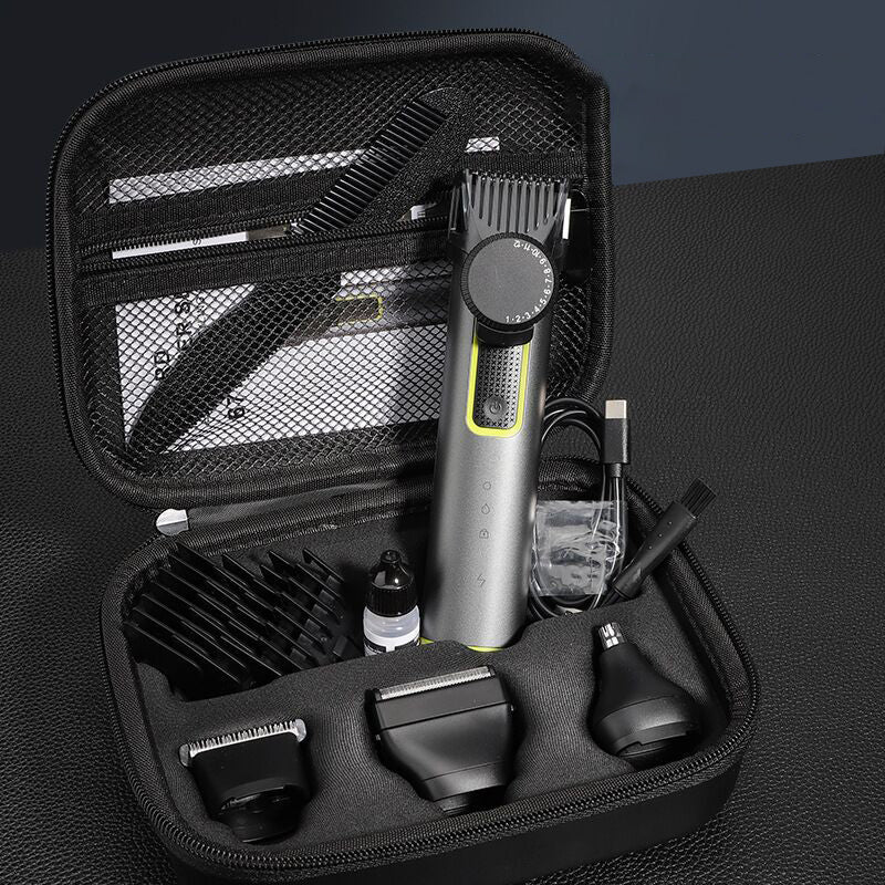💈 49% OFF NOW! ✂️ 4-in-1 Hair Clipper Set – Interchangeable Heads, 1-12mm Dial, 90-Min Runtime & IPX5 – All-in-One Grooming 🪒